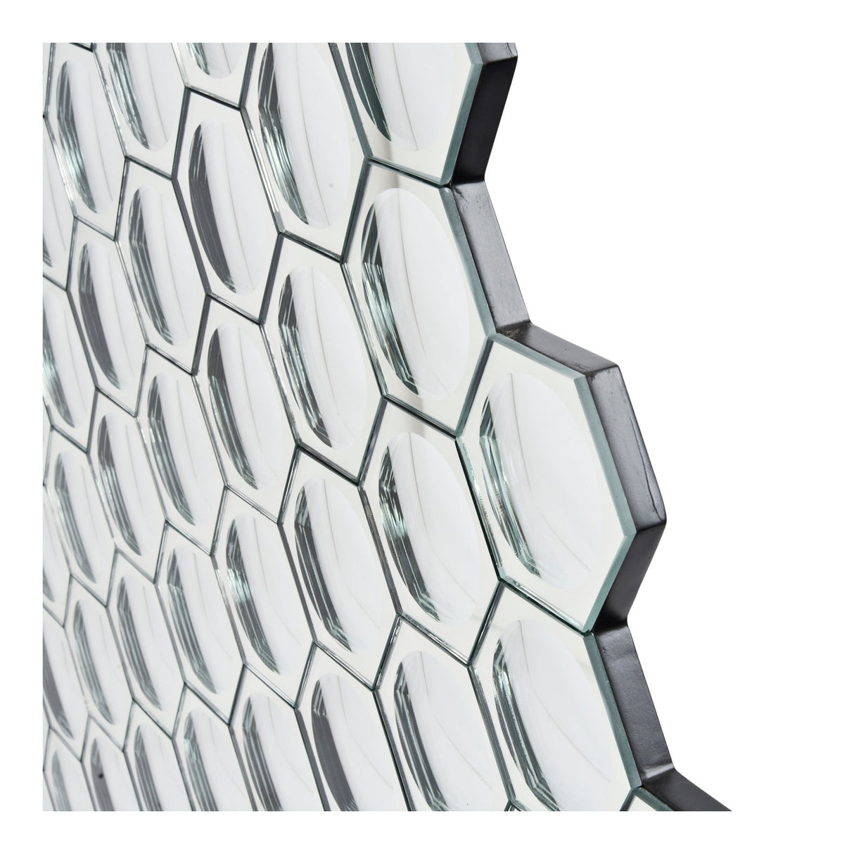 Hexagonal Honeycomb Convex Mirror Wall Art - 132x120cm