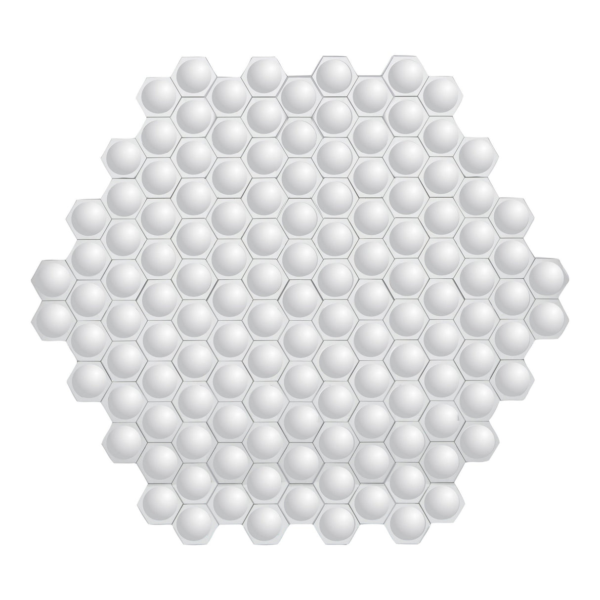 Hexagonal Honeycomb Convex Mirror Wall Art - 132x120cm