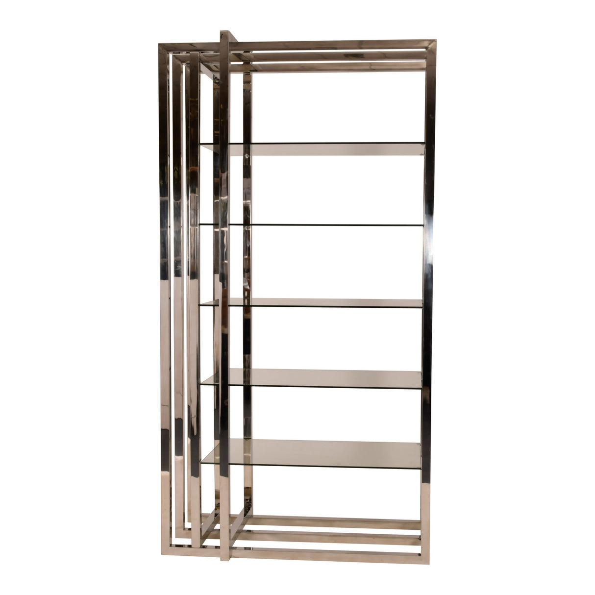 Belgravia Tall Metal Display Unit - Silver