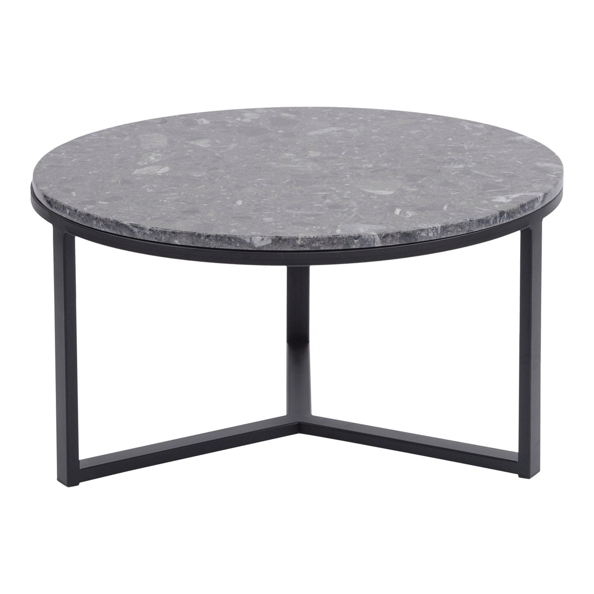 Shoreditch Metal & Travisso Large Coffee Table - Black & Grey