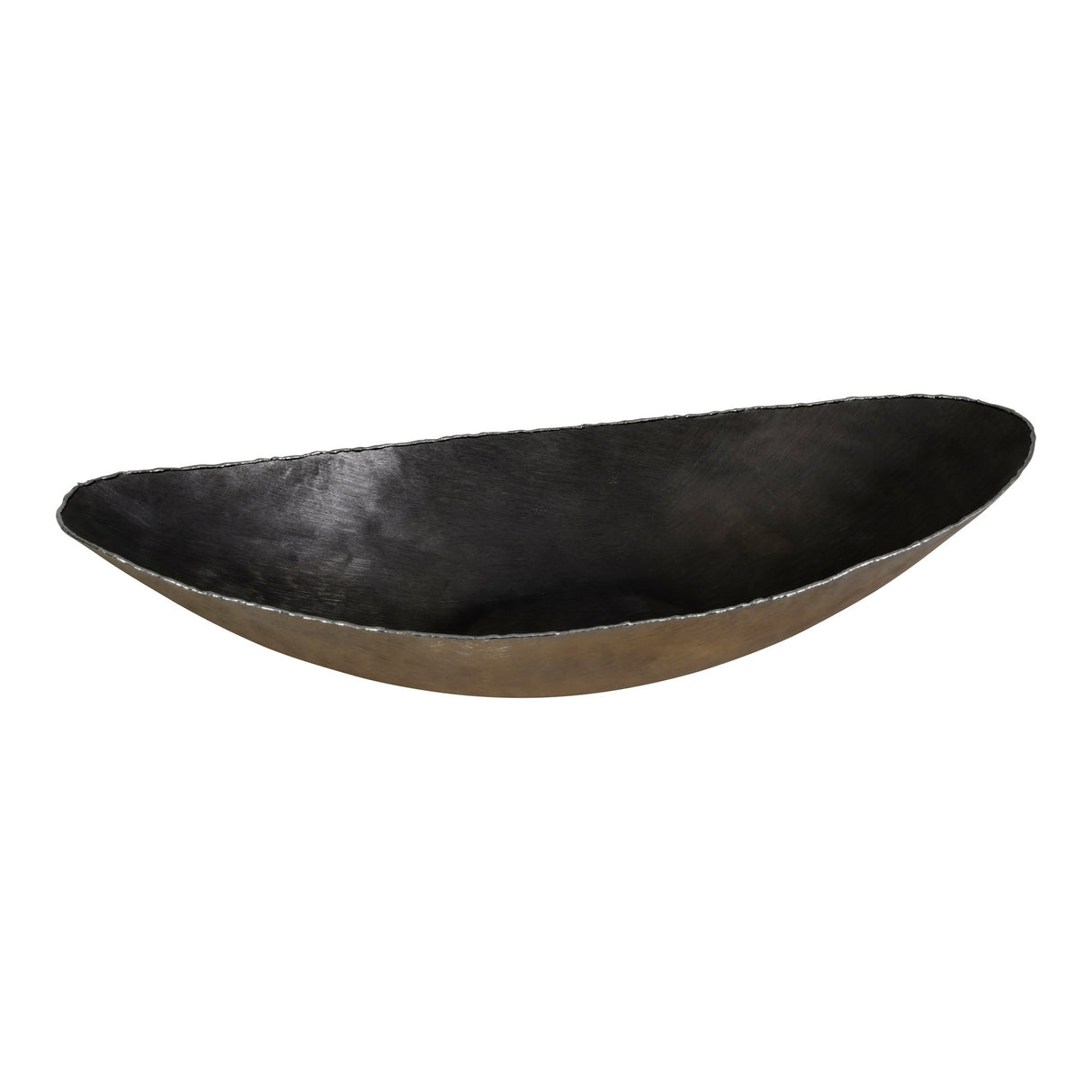Molten Metal Ellipse Bowl - Brushed Gold