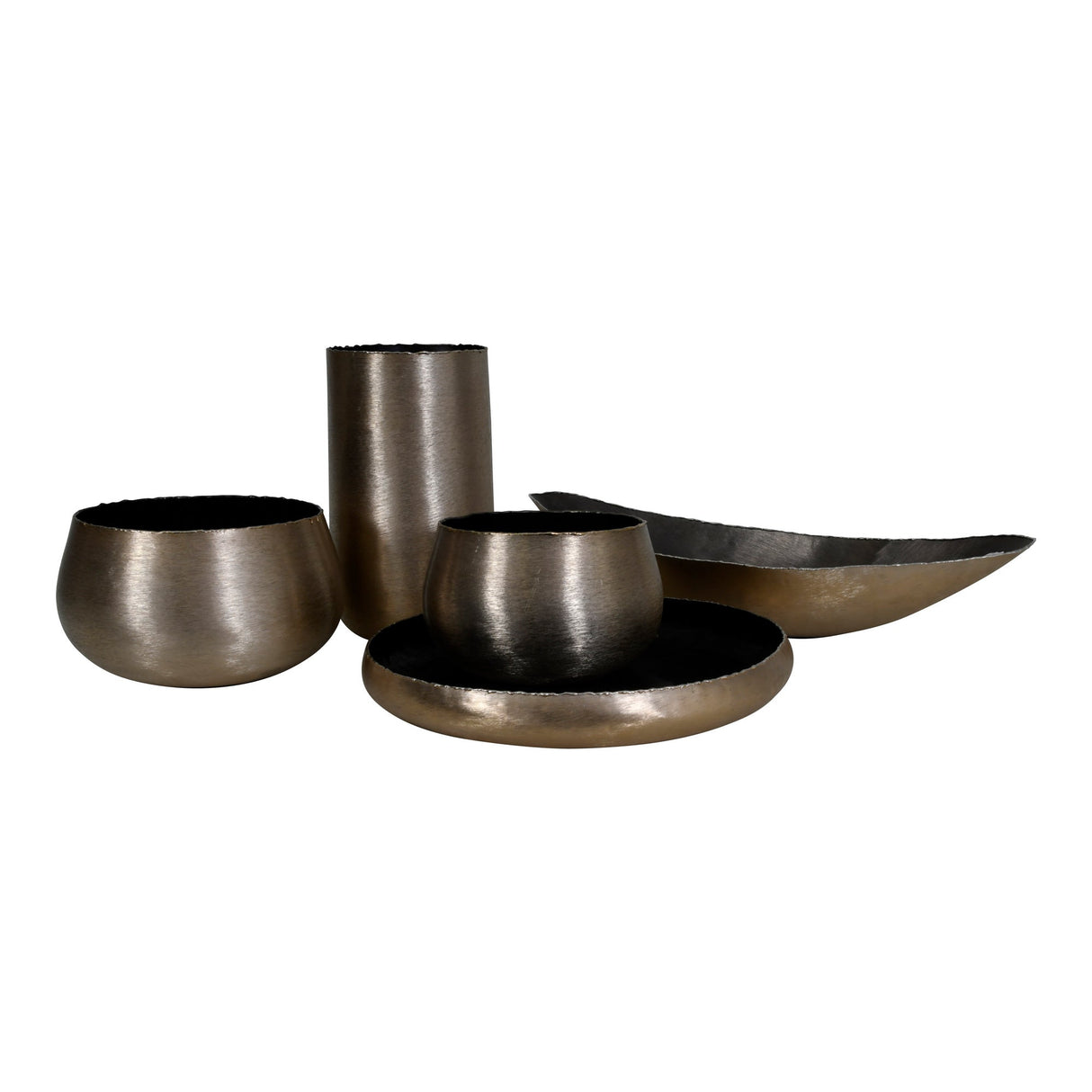 Molten Metal Ellipse Bowl - Brushed Gold