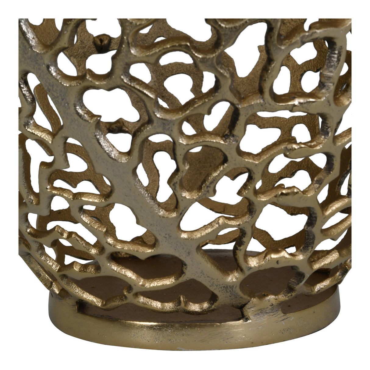 Aussie Coral Aluminium Barrel Vase - Gold