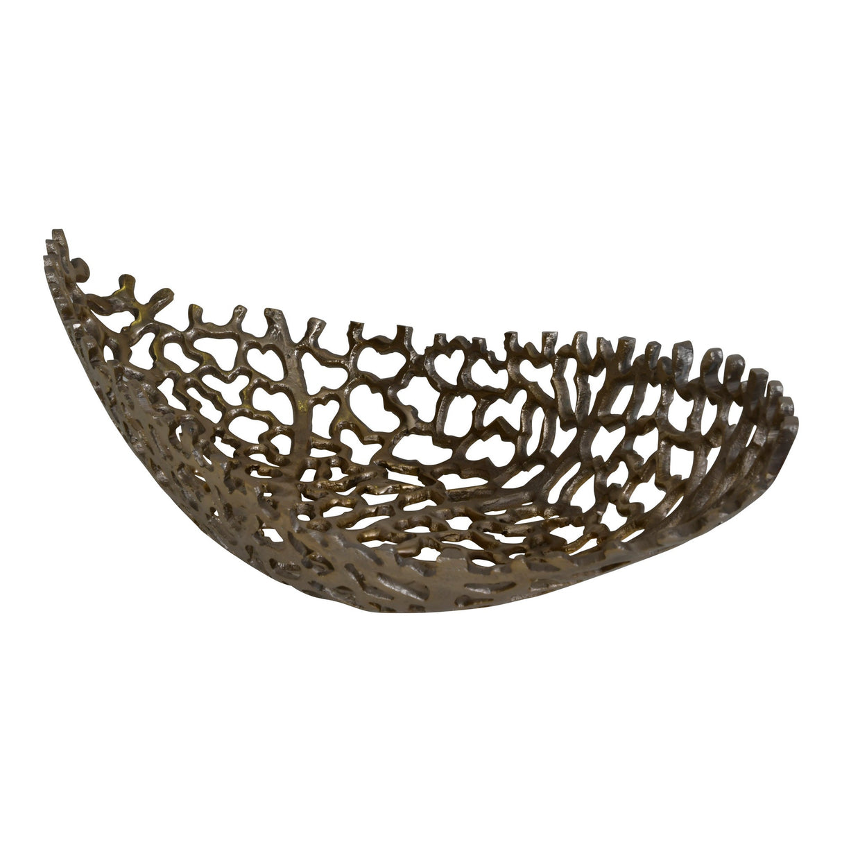Aussie Coral Aluminium Ellipse Bowl - Gold