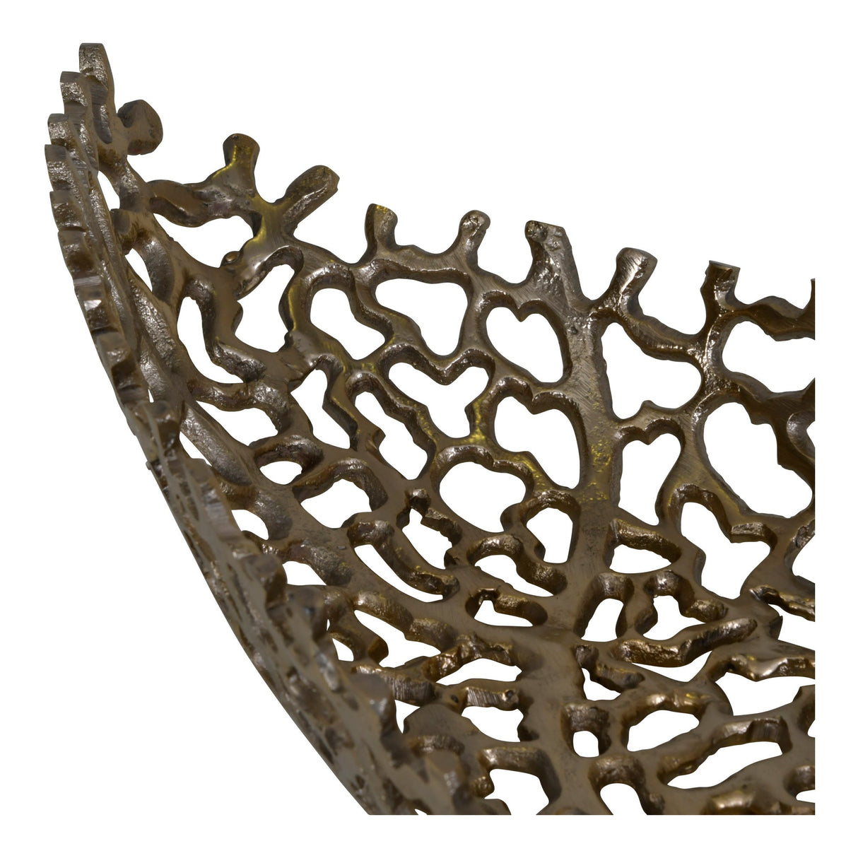 Aussie Coral Aluminium Ellipse Bowl - Gold