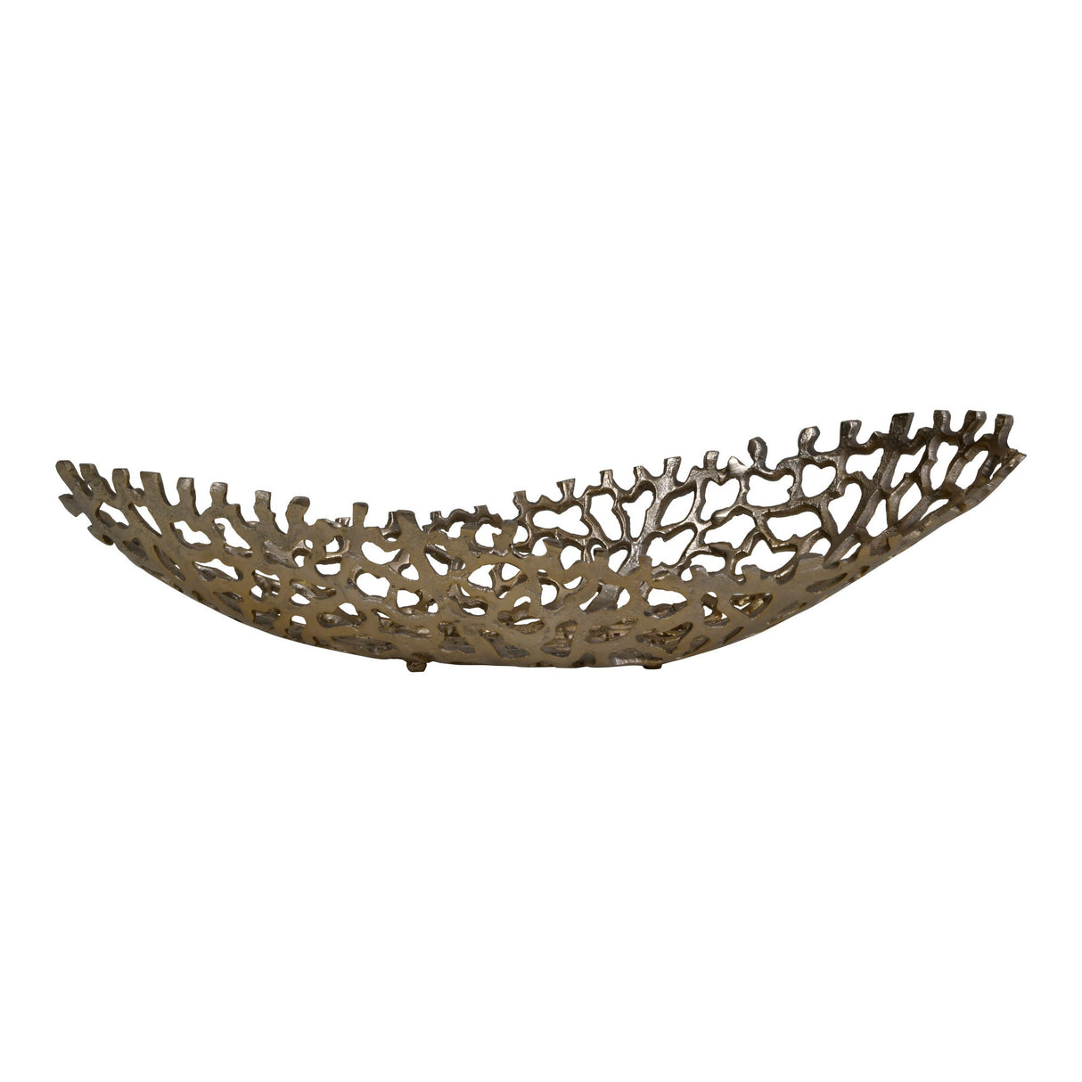 Aussie Coral Aluminium Ellipse Bowl - Gold