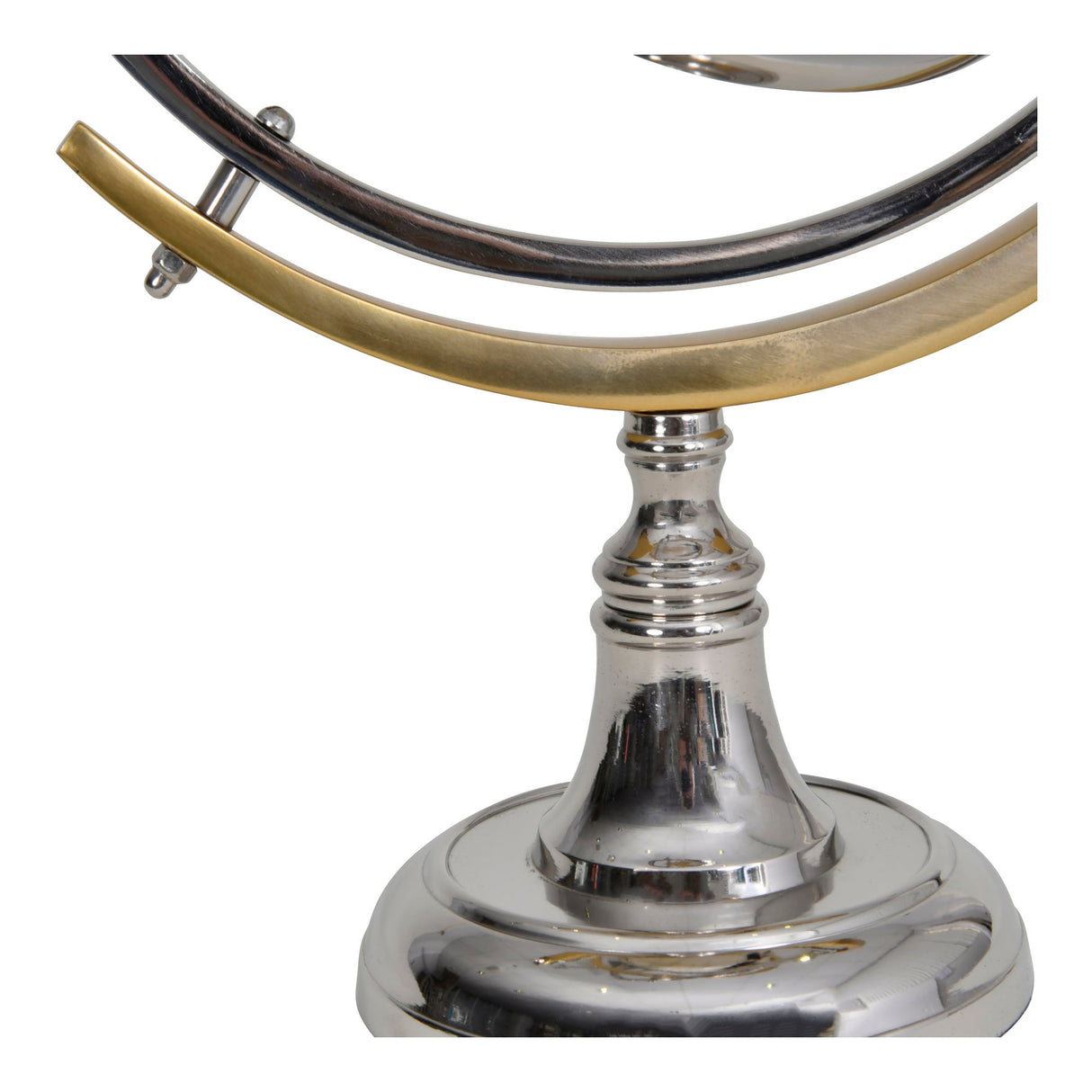 Colley Stainless Steel Armilliary Figurine With Bone Globe - 40cm