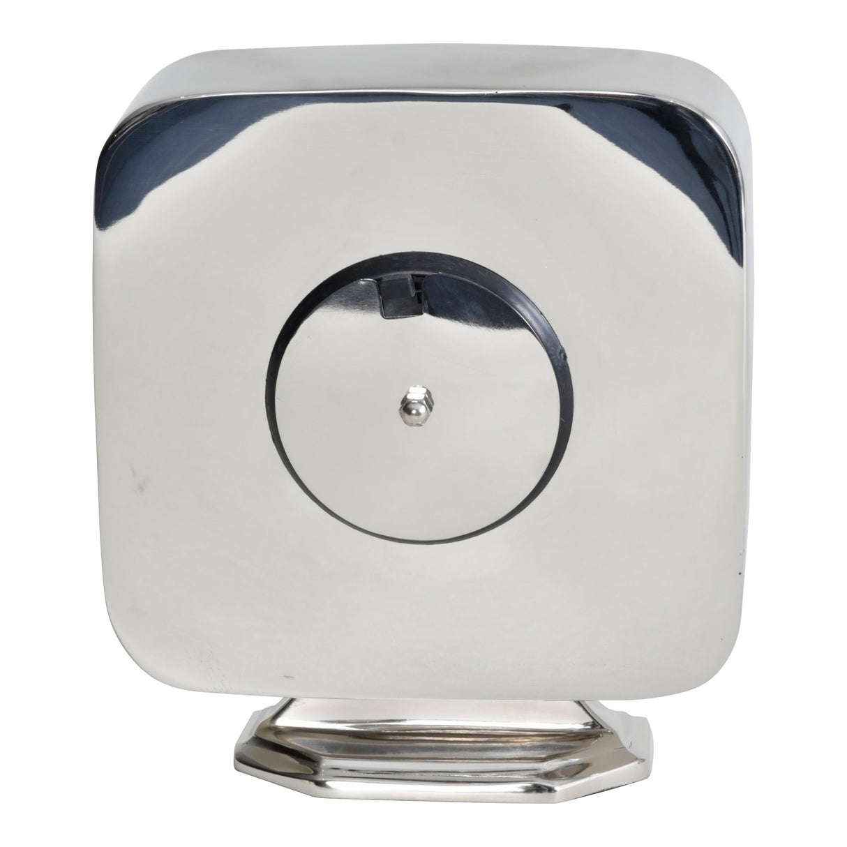 Vickery Square Mantel Clock On Stand - Silver