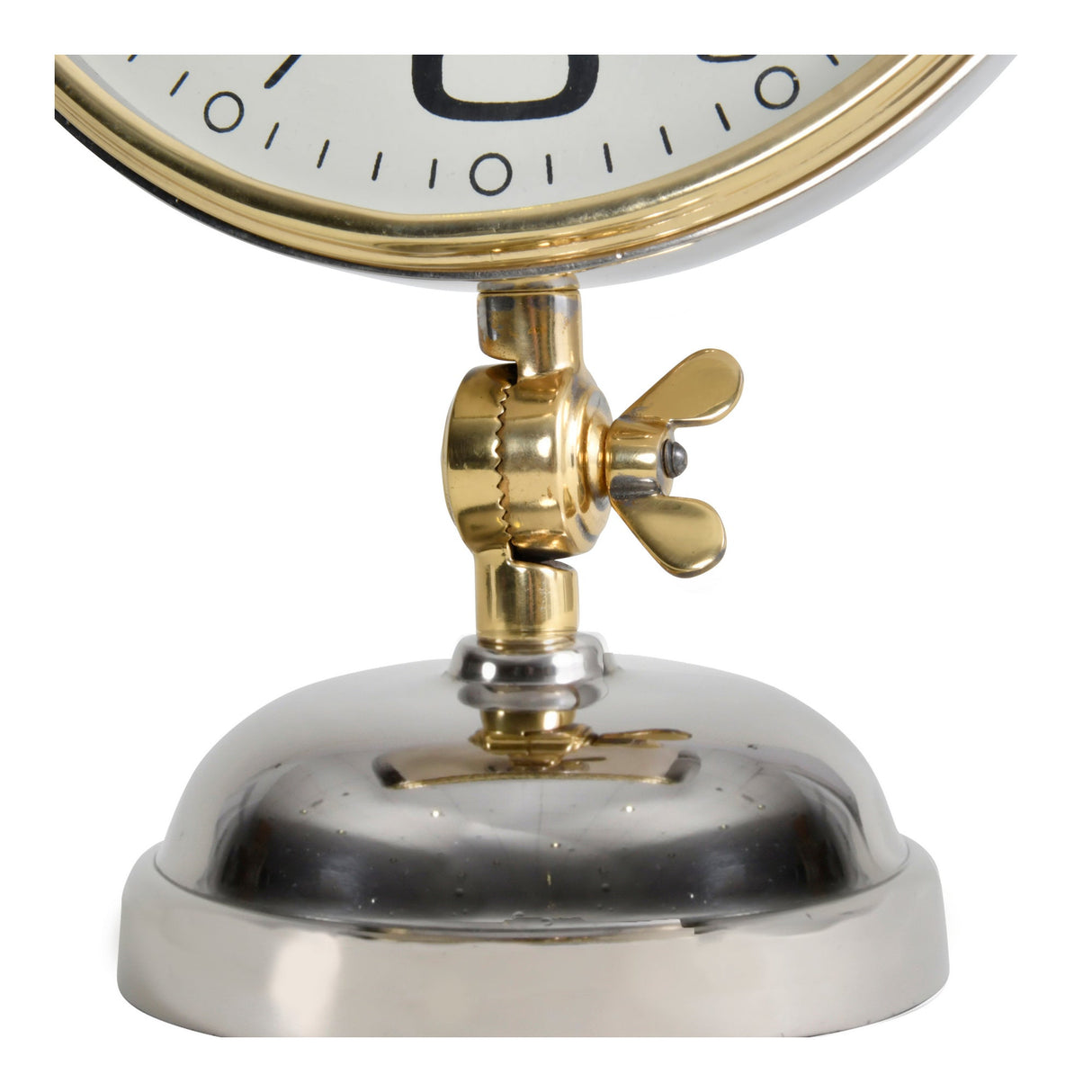 Stollard Mantel Clock With Angle Adjuster - Silver & Gold