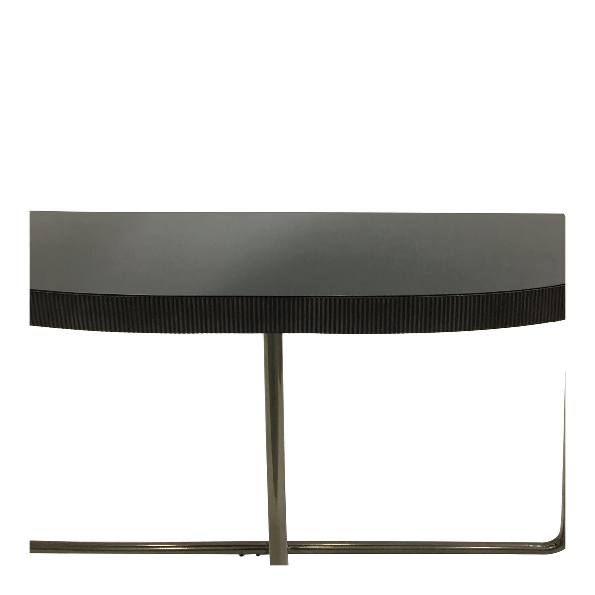 Knightsbridge Half Moon Console Table - Black Tinted Glass