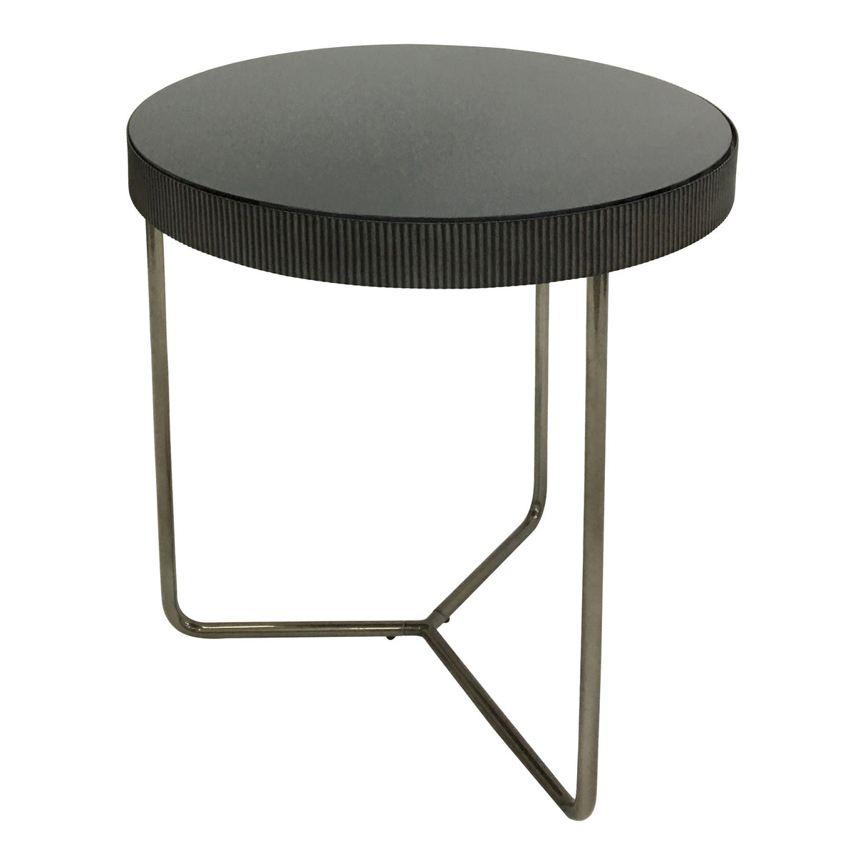 Knightsbridge Set of 2 Side Tables - Black Tinted Glass
