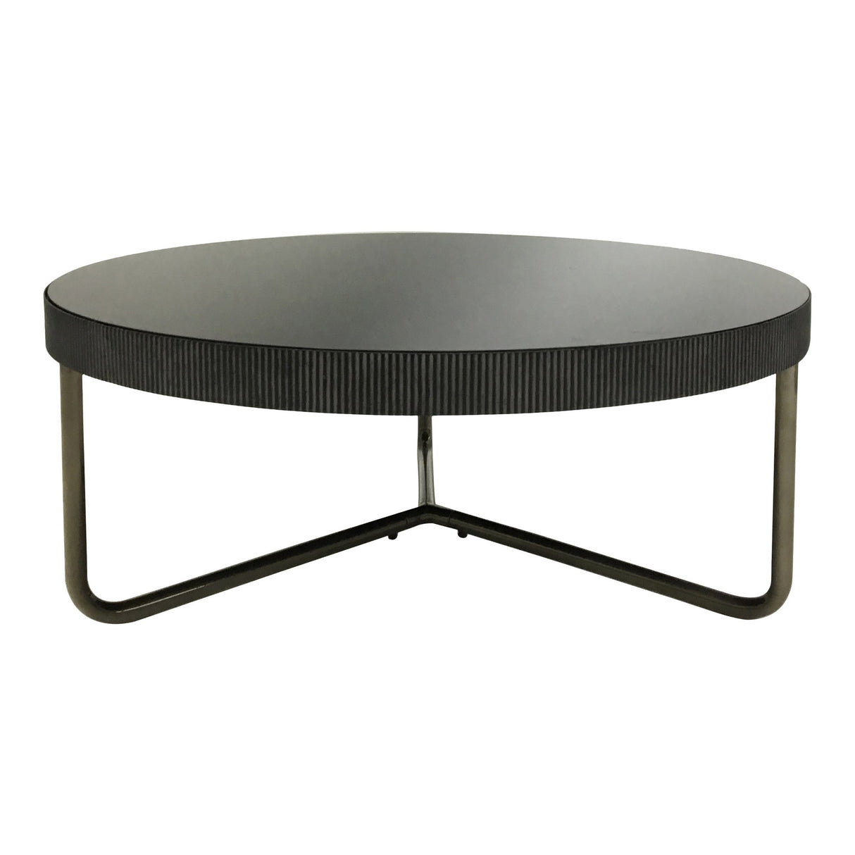 Knightsbridge Round Coffee Table - Black Tinted Glass