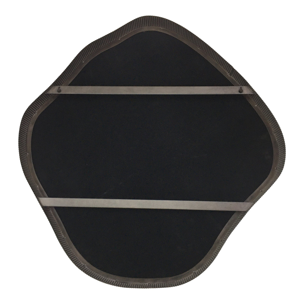 Organic Metal Framed Medium Wall Mirror Oak Wood - 77x81cm