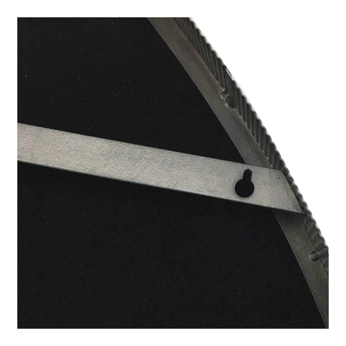 Organic Metal Framed Medium Wall Mirror Oak Wood - 77x81cm