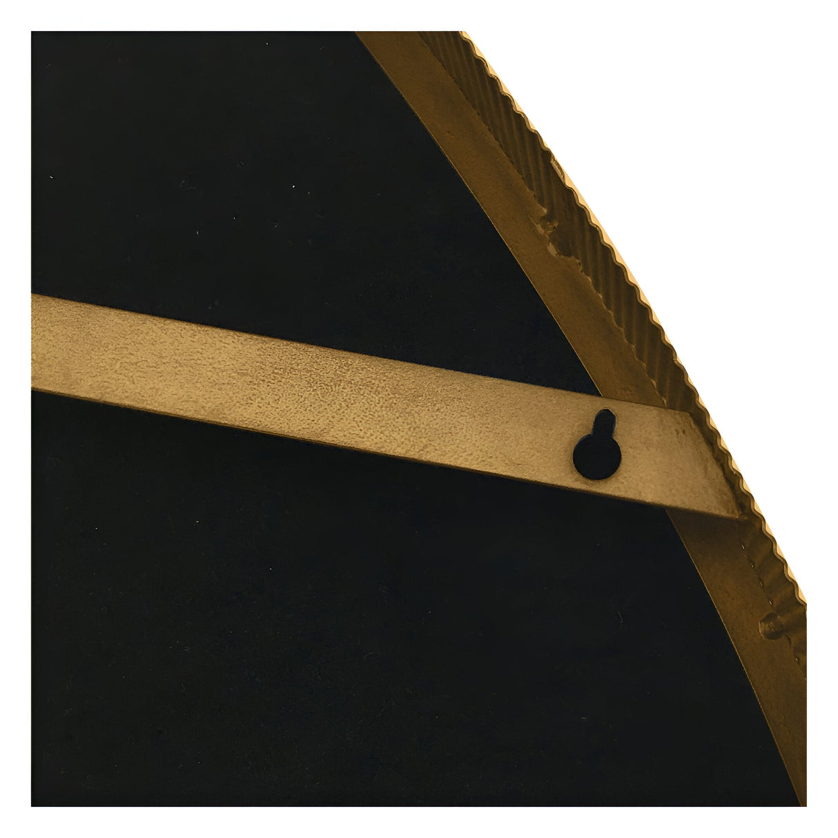 Organic Metal Framed Medium Wall Mirror Aged Champagne - 77x81cm