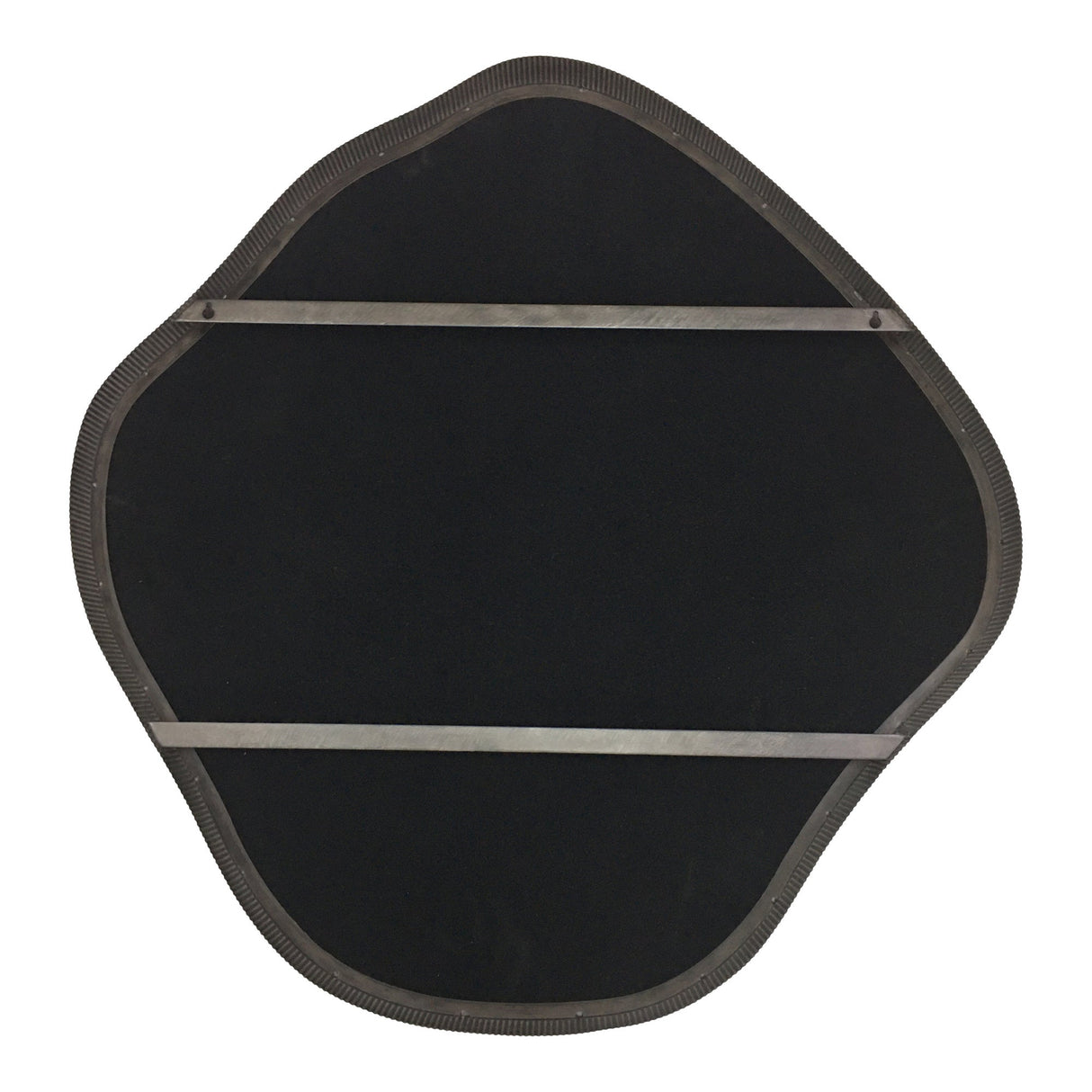 Organic Metal Framed Large Wall Mirror Oak Wood - 97x101cm