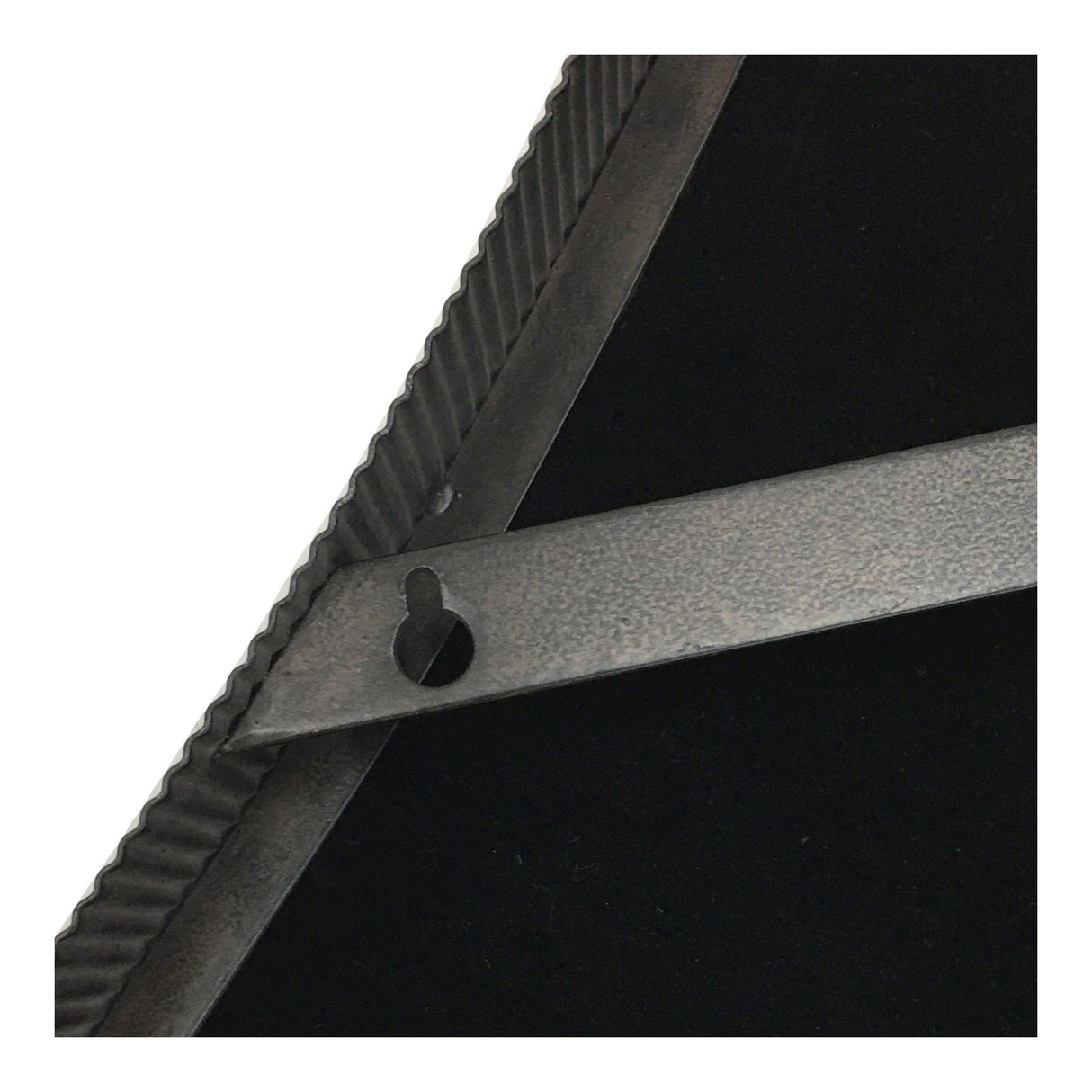 Organic Metal Framed Large Wall Mirror Oak Wood - 97x101cm