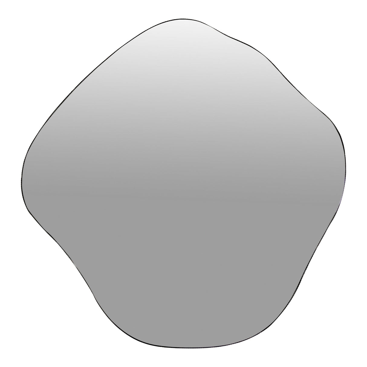 Organic Metal Framed Large Wall Mirror Oak Wood - 97x101cm