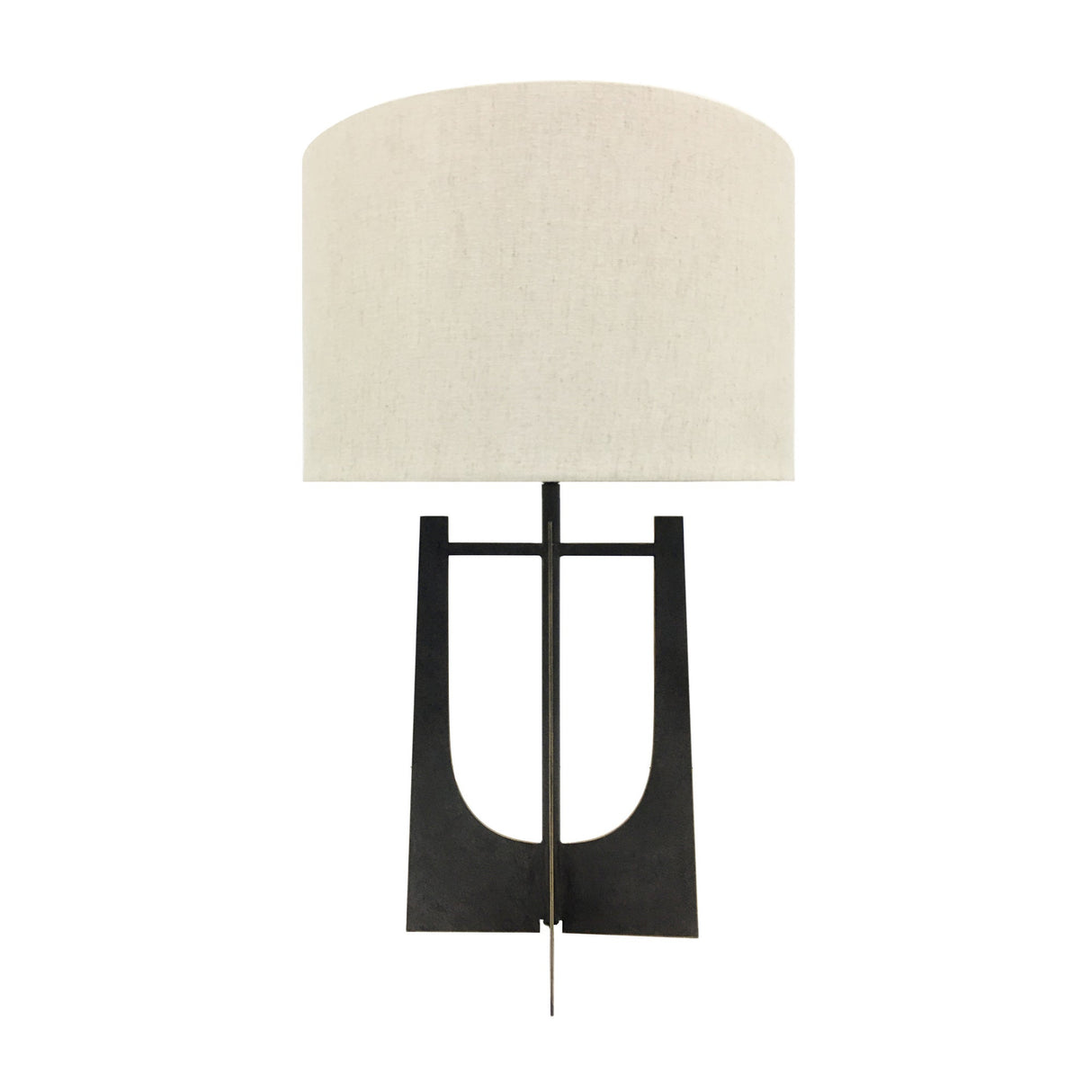 Glenthorpe Table Lamp - Gilded Oak With Irish Linen Shade