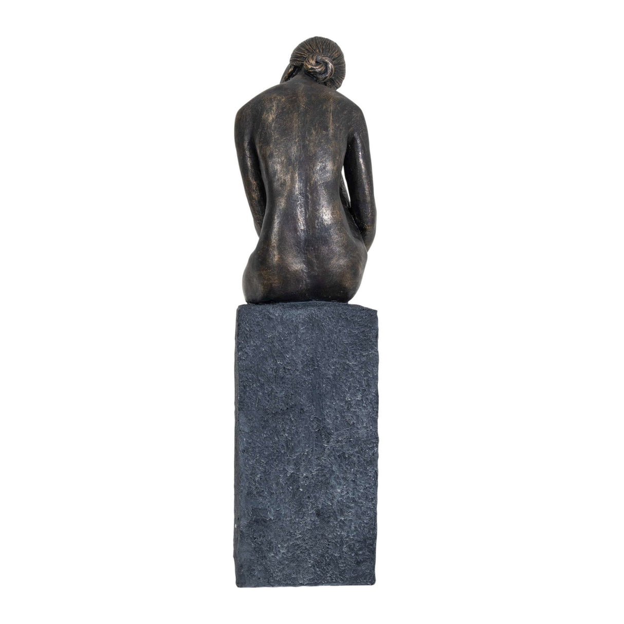 Thinking Lady Bronze Resin Sculpture - 75cm