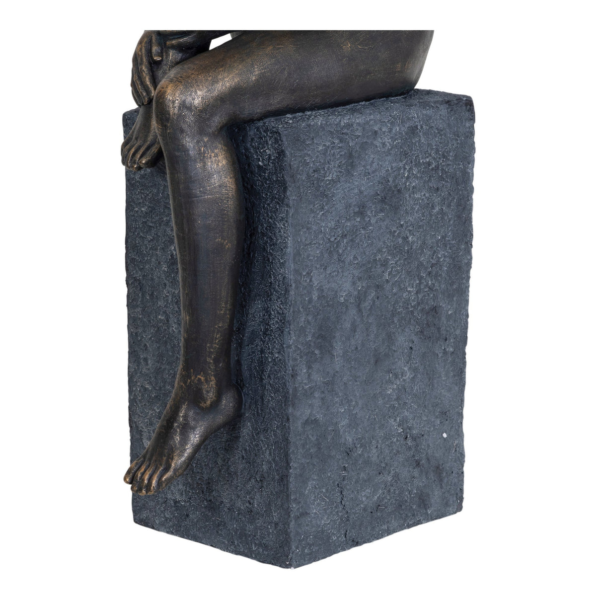 Thinking Lady Bronze Resin Sculpture - 75cm