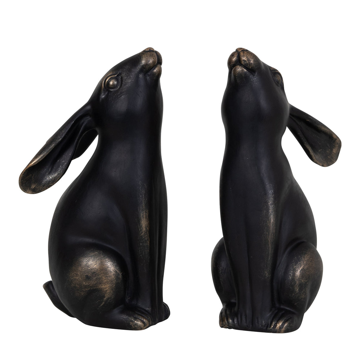 Bronze Hare Pair Figurine - 22.5cm