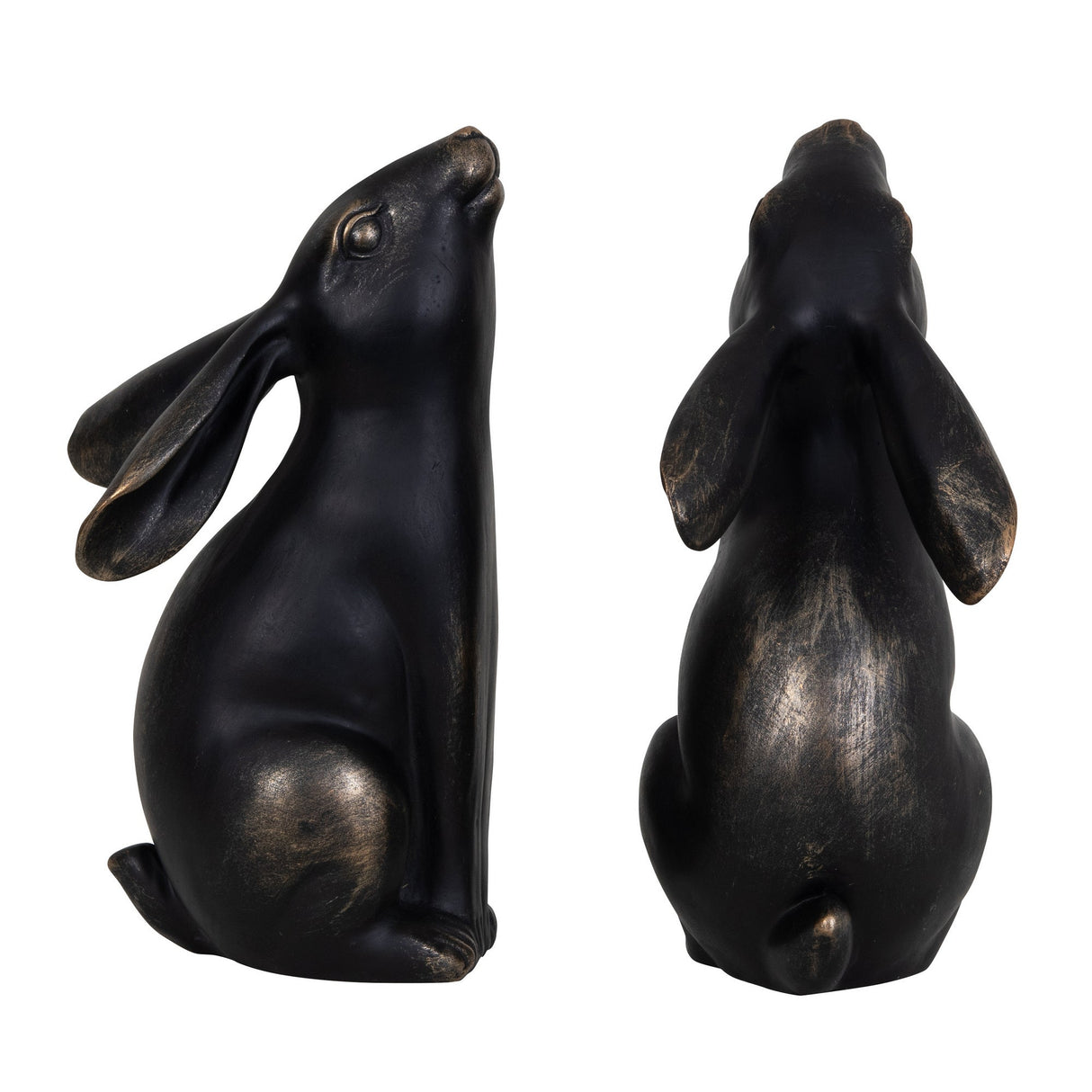 Bronze Hare Pair Figurine - 22.5cm