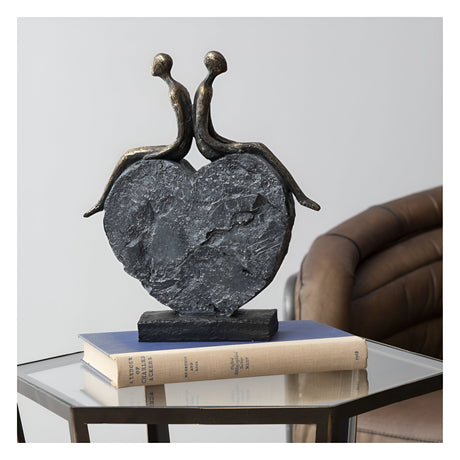 Couple's Love Heart Figurine - 29cm