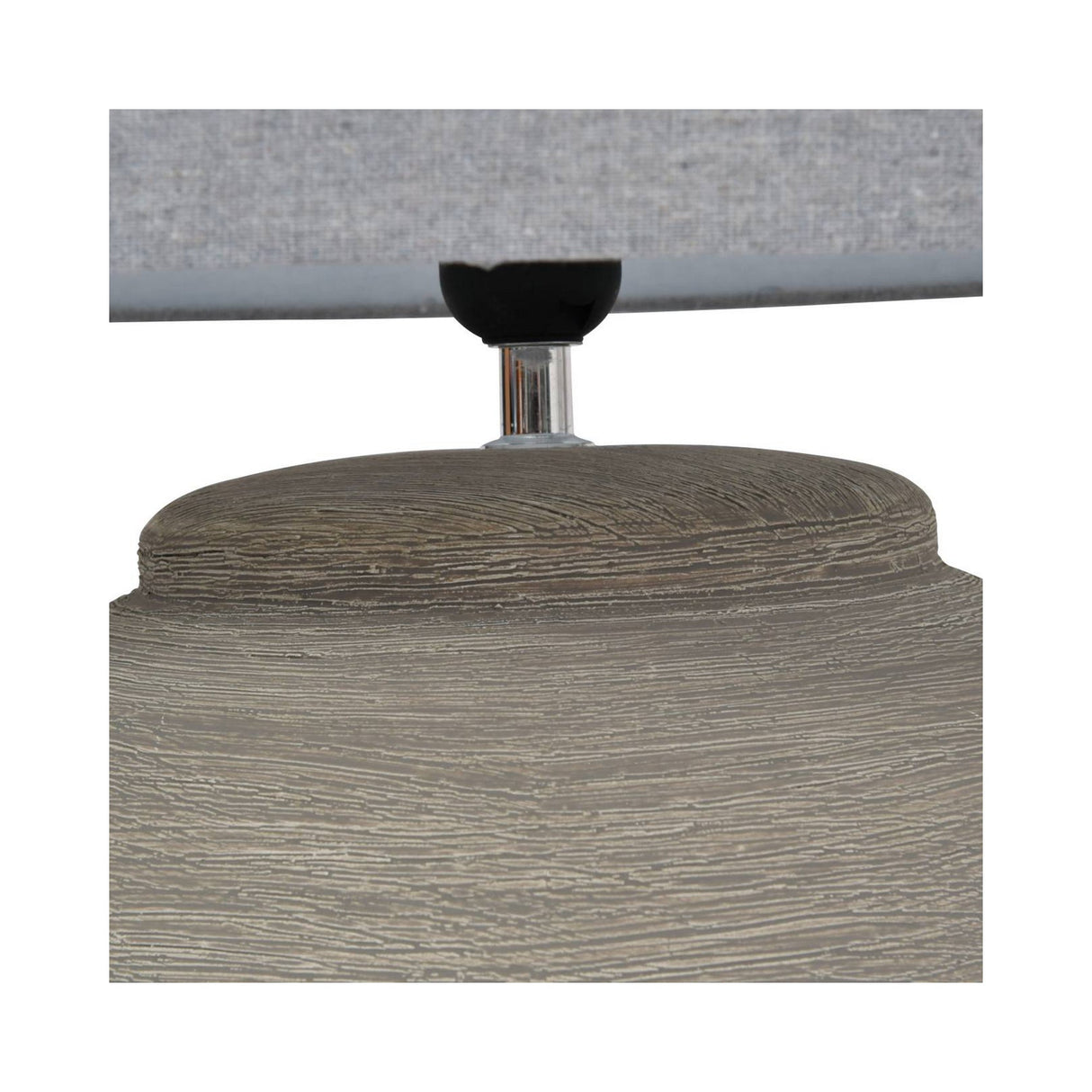 Baslow Etched Small Table Lamp With Shade - Grey