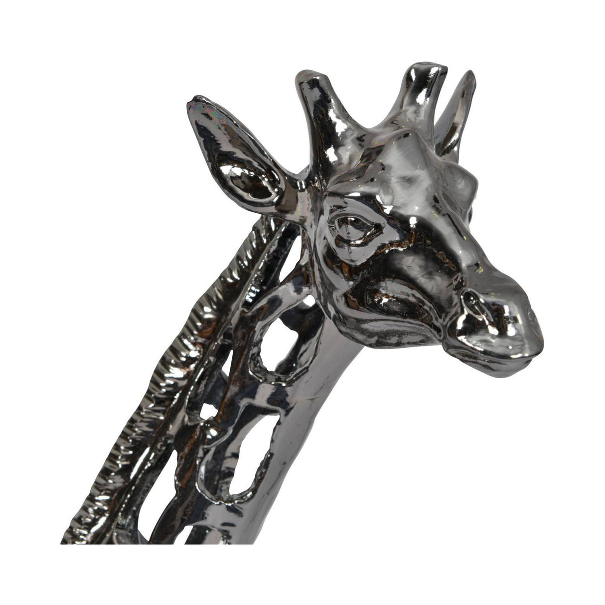 Courtney Black Nickel Hollow Giraffe Figurine - 70cm