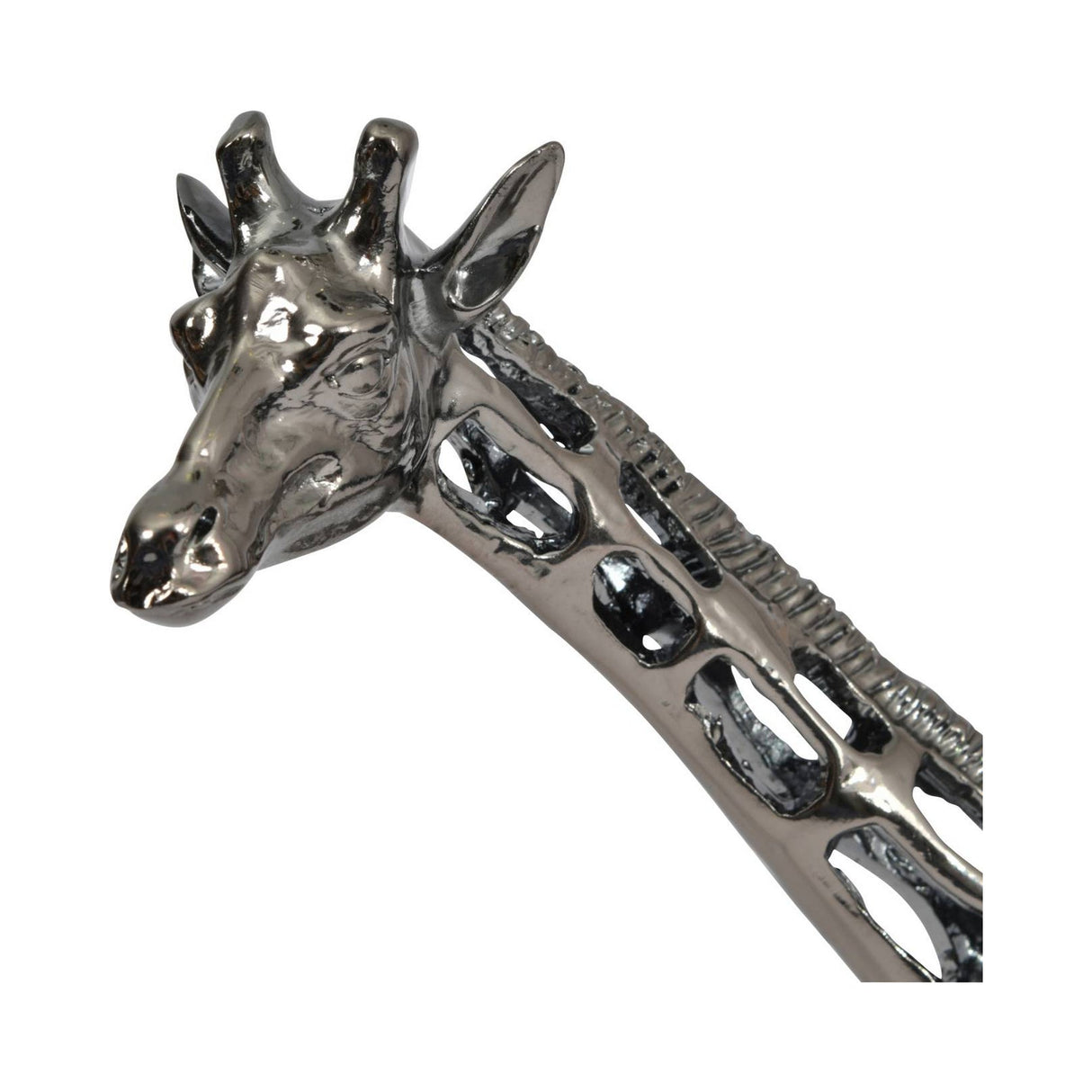 Courtney Black Nickel Hollow Giraffe Figurine - 50cm