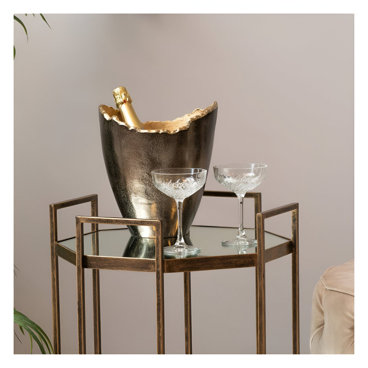 Merapi Lava Large Vase - Gold