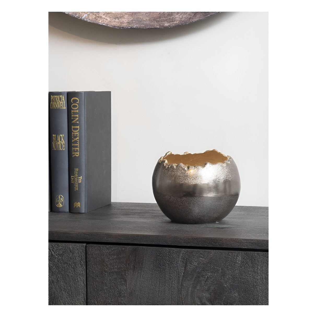 Merapi Lava Ball Vase - Gold