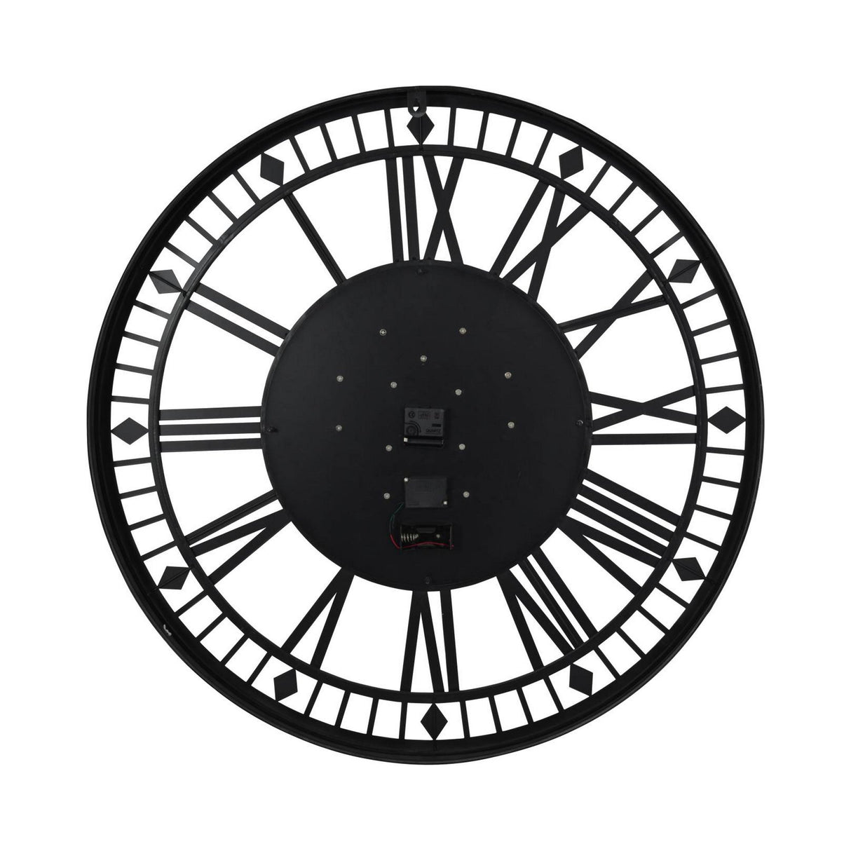 Gibbons Skeleton Wall Clock With Moving Cogs - Black & Grey