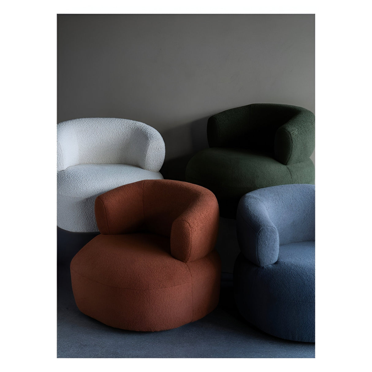 Luna Boucle Occasional Chair - Green