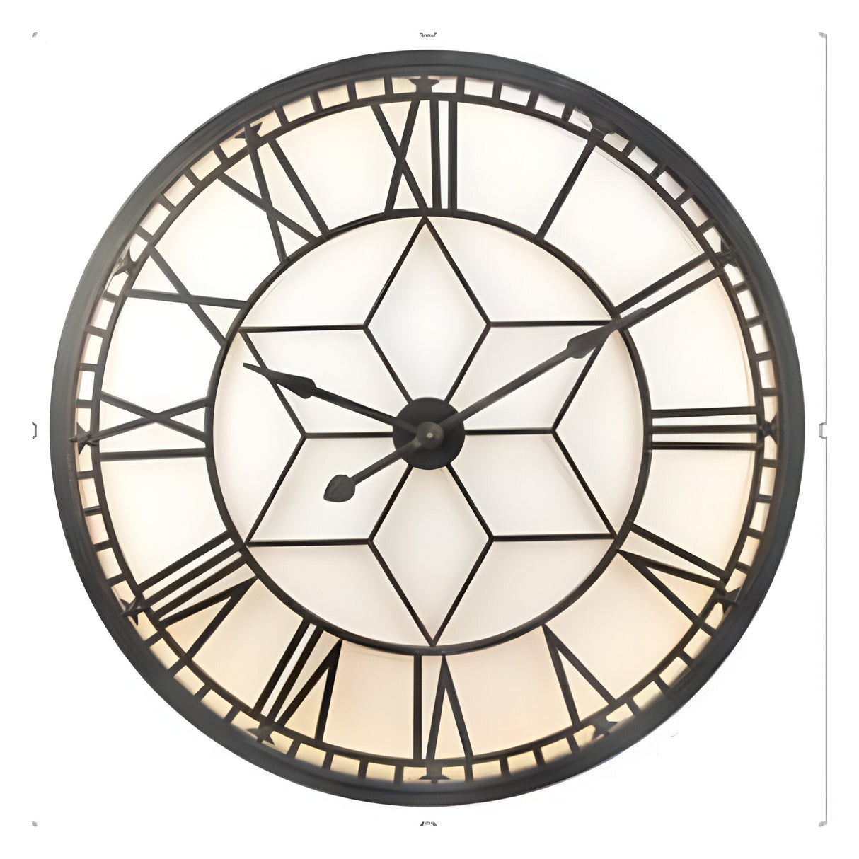 Oversized LED Backlit Wall Clock - Black