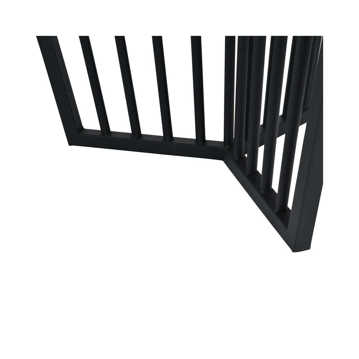 Abington Steel & Tinted Glass Dining Table - Black