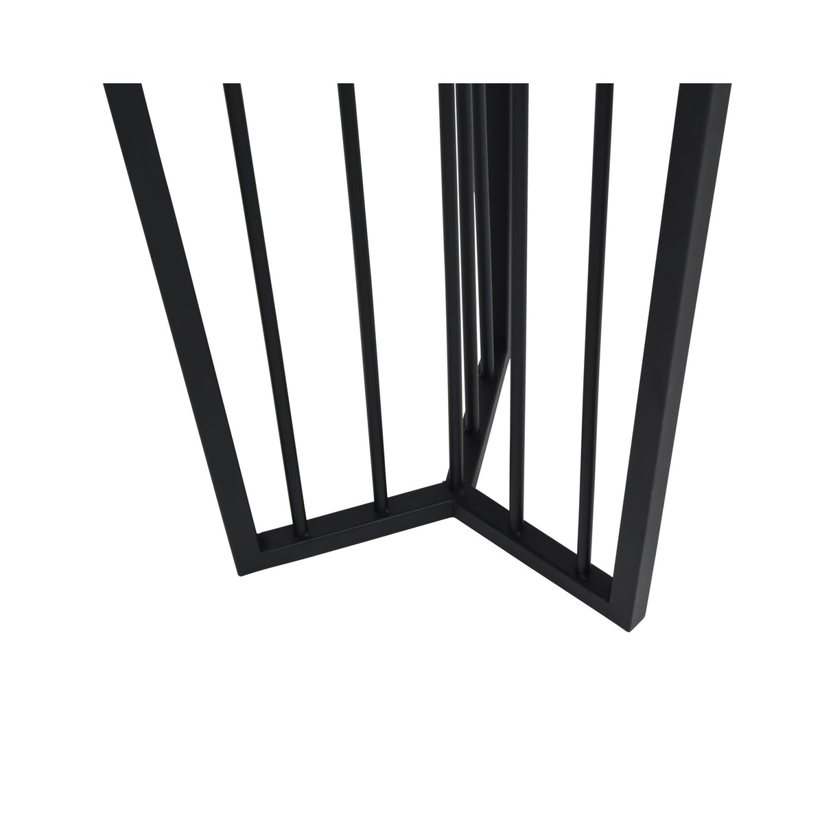 Abington Steel & Tinted Glass Console Table - Black