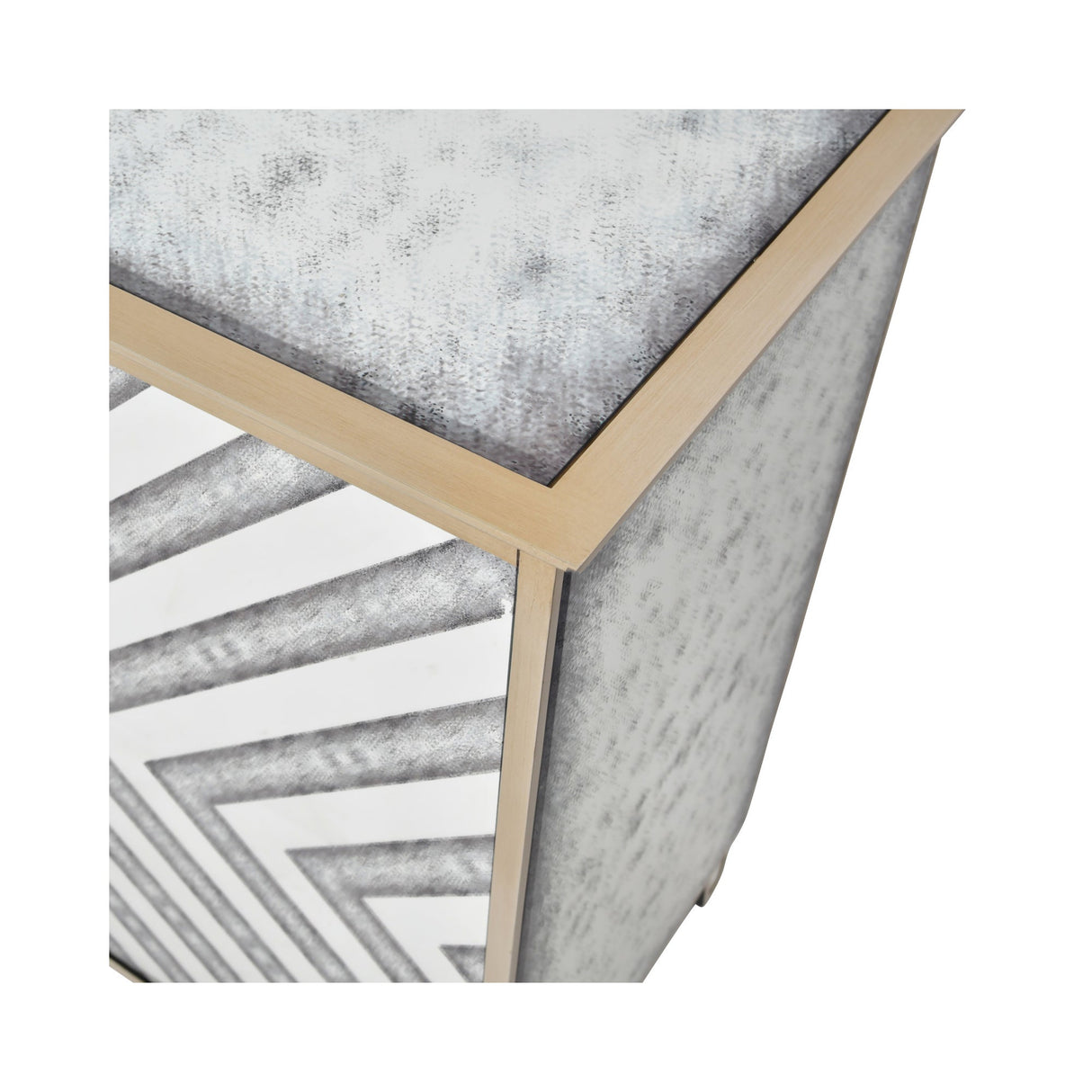 Lexington 4-Door Antique Sideboard - Mirror & Gold