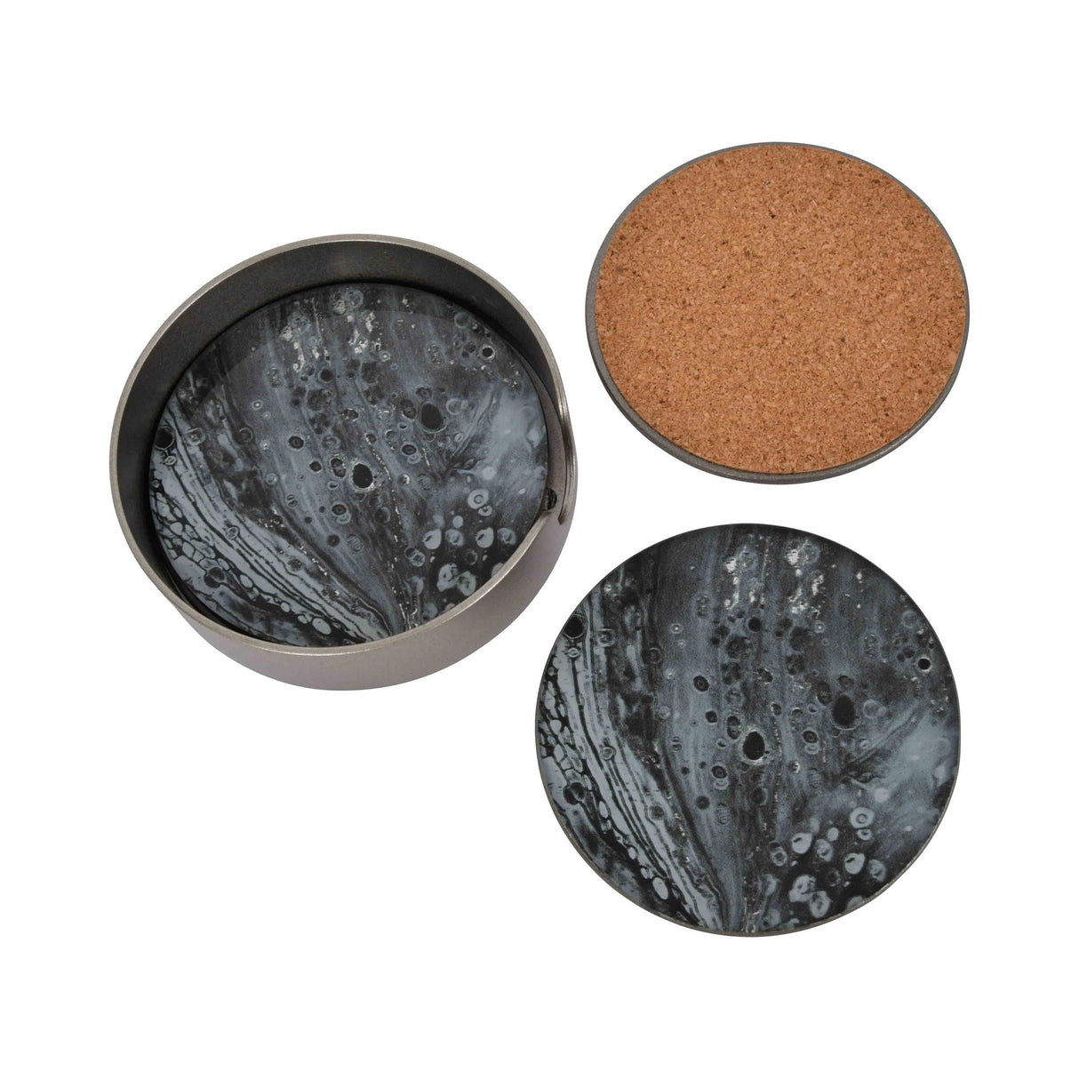 Monochrome Swirl Set of 4 Coasters