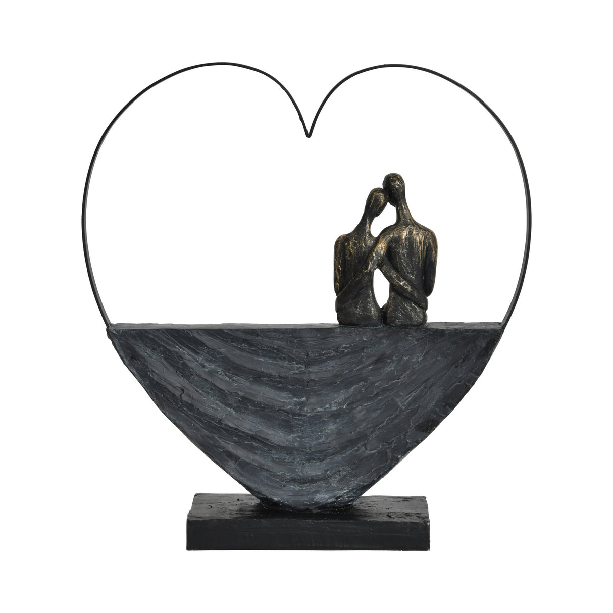 Couple Inside Heart Figurine - 31cm