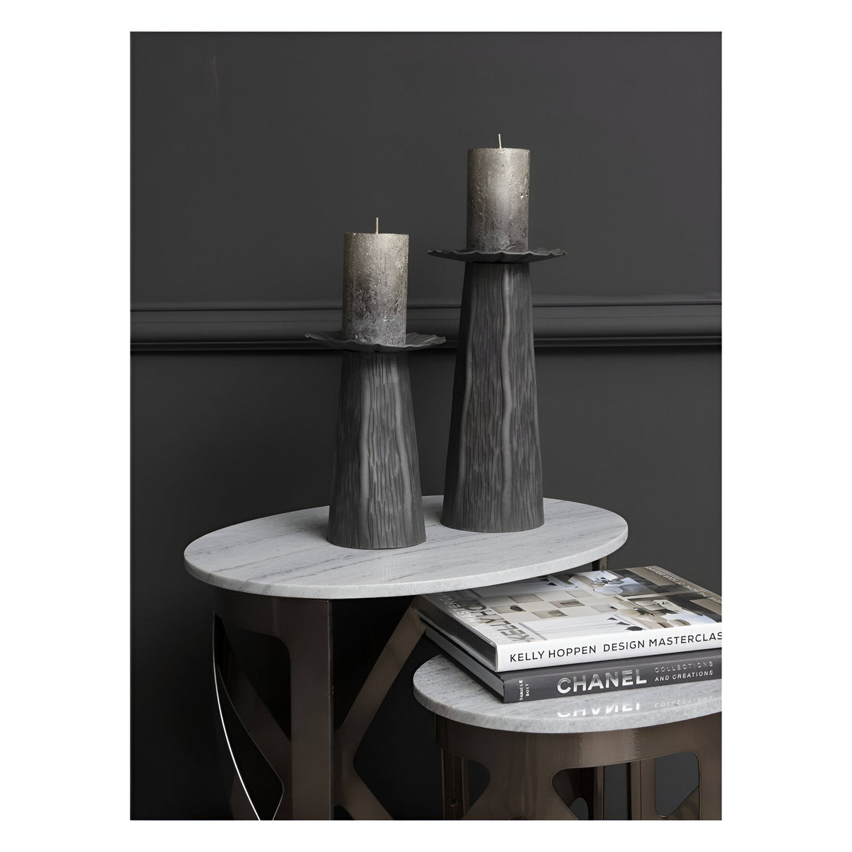 Pelham Large Pillar Candle Holder 31cm - Black