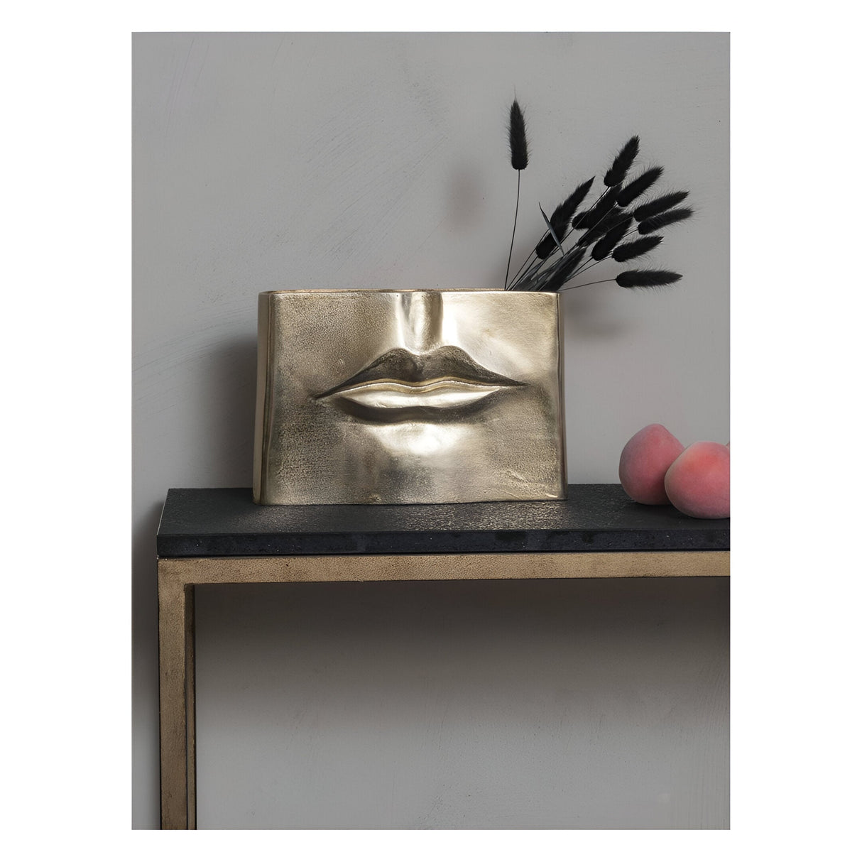 Maximalist Lip Vase - Gold