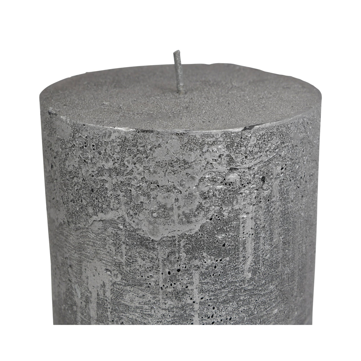 Libra Black & Silver Ombre Pillar Candle - 10x20cm