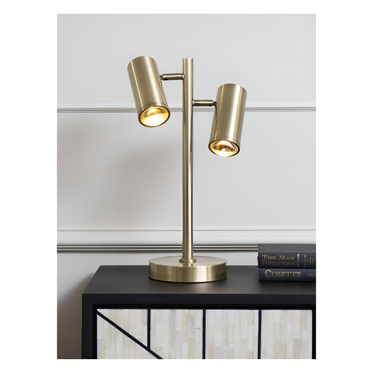 Stukely 2 Light Table Lamp - Gold