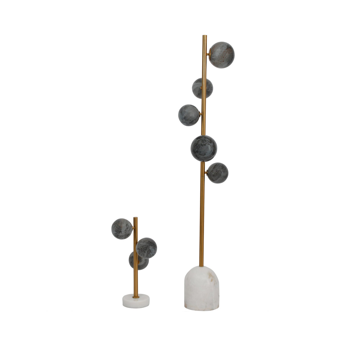 Constellation 5 Light Globe Floor Lamp - Grey & Gold