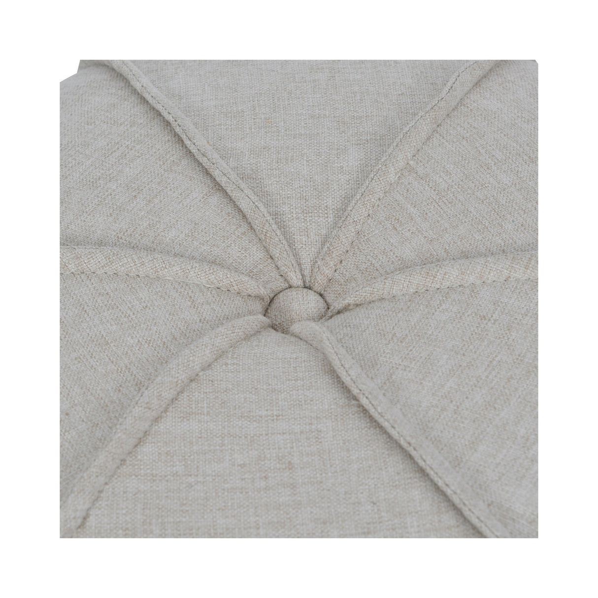 Seamed Fabric Button Stool - Oatmeal