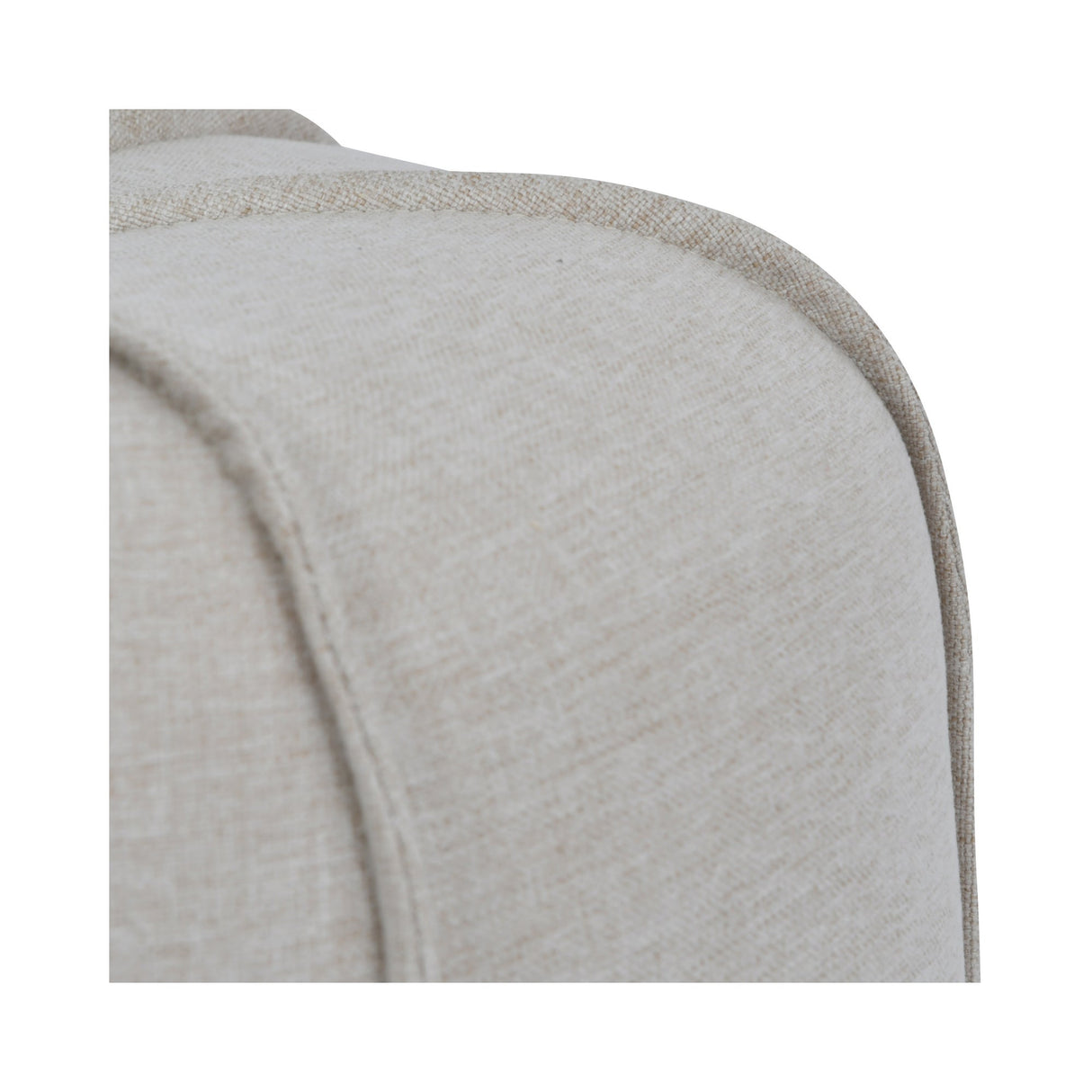Seamed Fabric Button Stool - Oatmeal