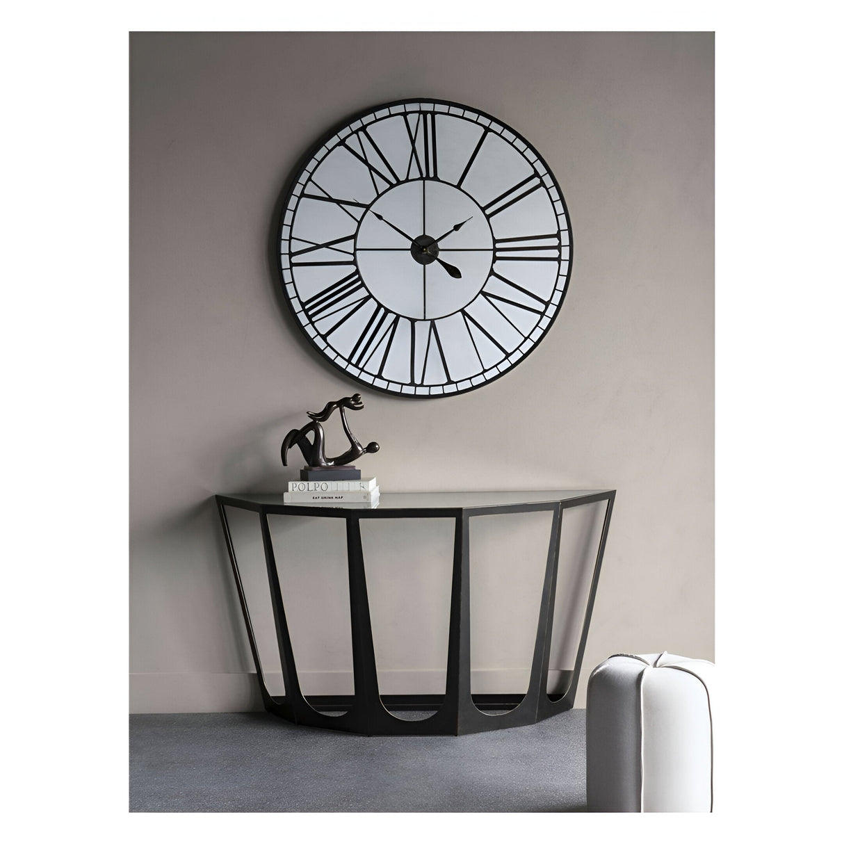 Seamed Fabric Button Stool - Oatmeal