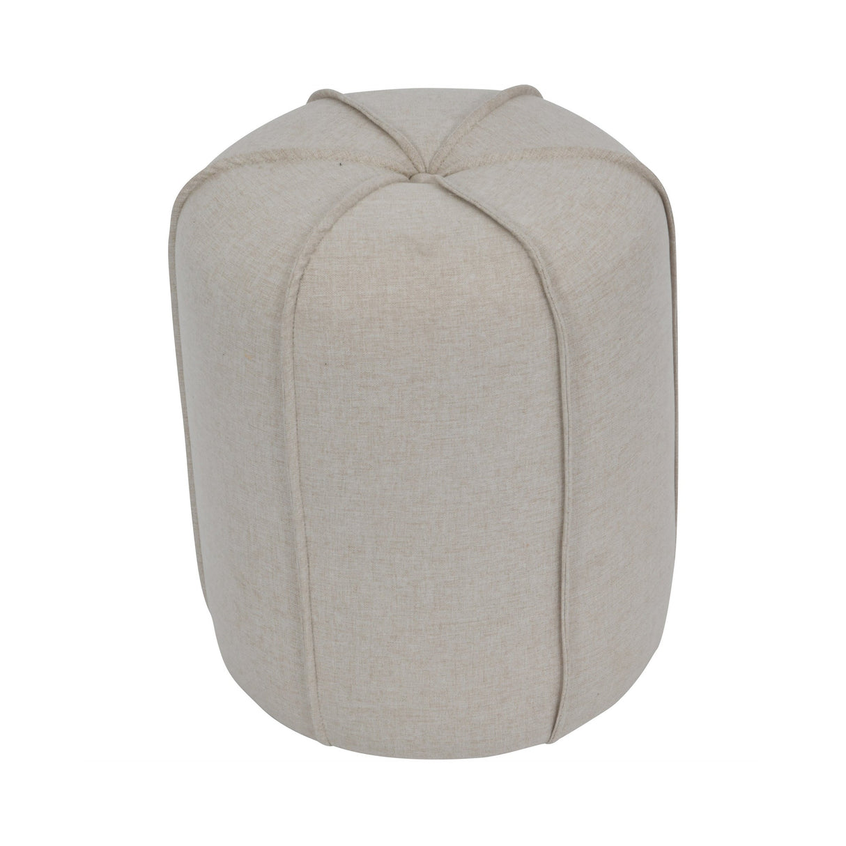 Seamed Fabric Button Stool - Oatmeal